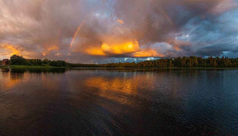 Панорама озера фото превью