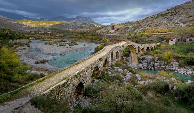 албания, шкодер, мост, нд, albania, shkoder, bridge, балканы, балканы нд Старый мост фото превью