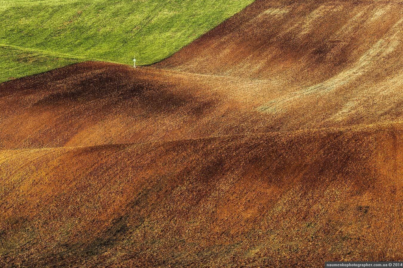 волны,	дорога,	осень, пейзаж,	поле,	чехия,	южная моравия, Александр Науменко