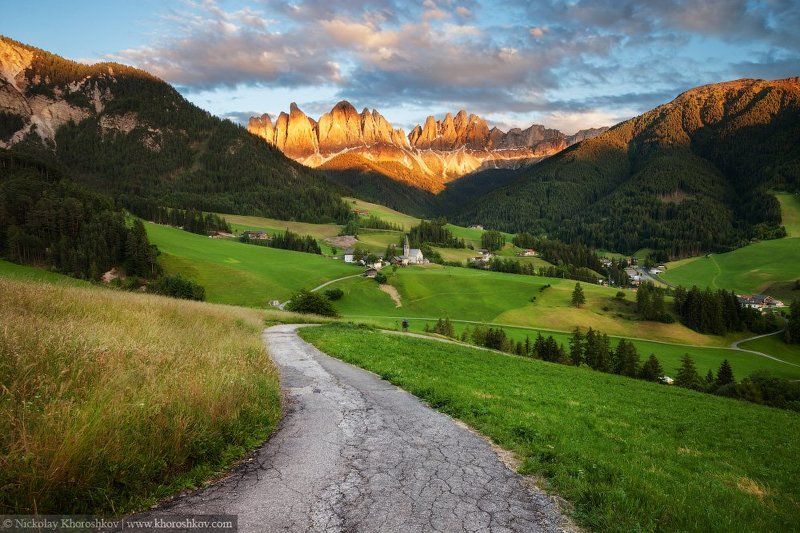 Открыточные види Доломитовых Альп фото превью