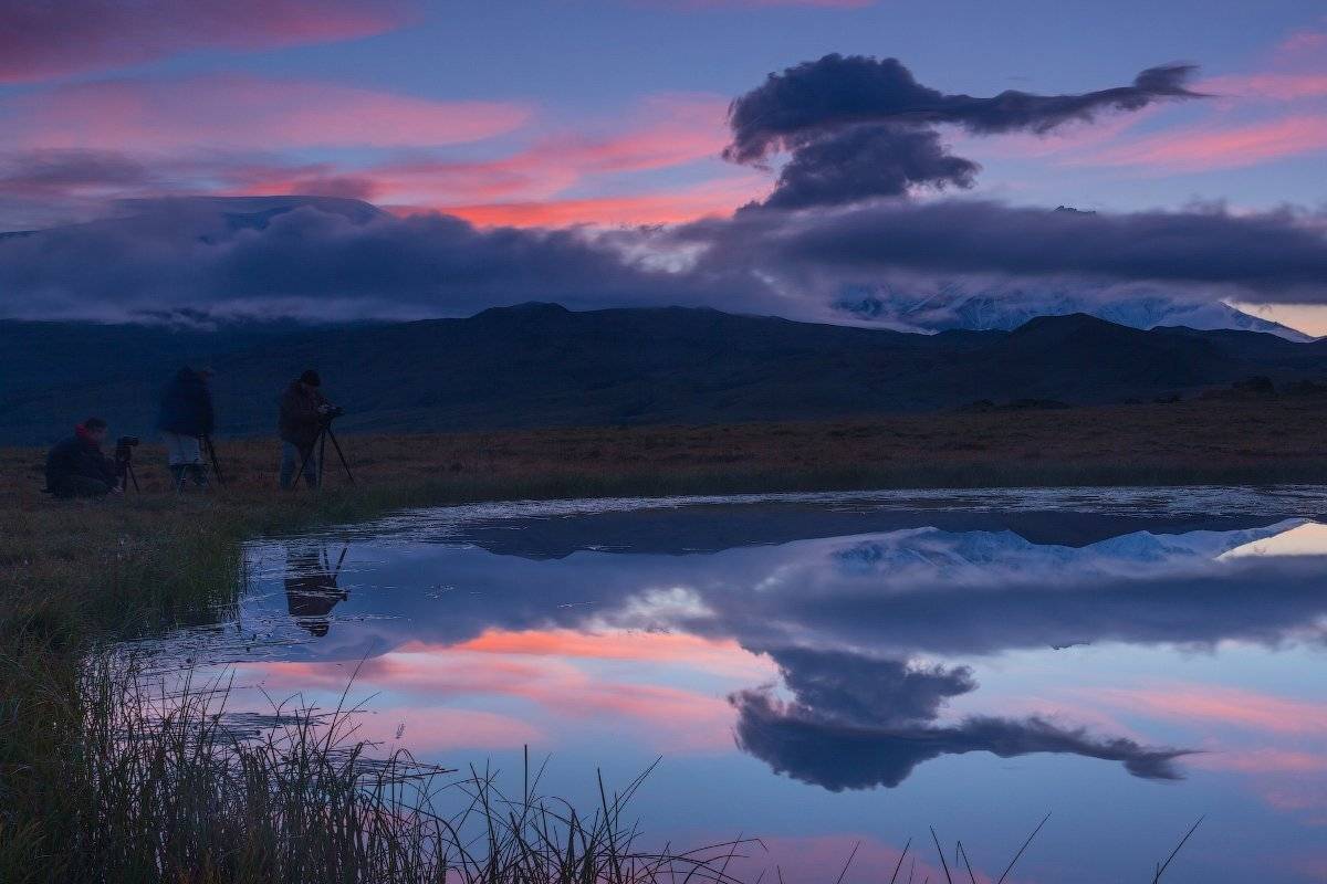 камчатка, облака, вулкан, рассвет, россия,, Денис Будьков