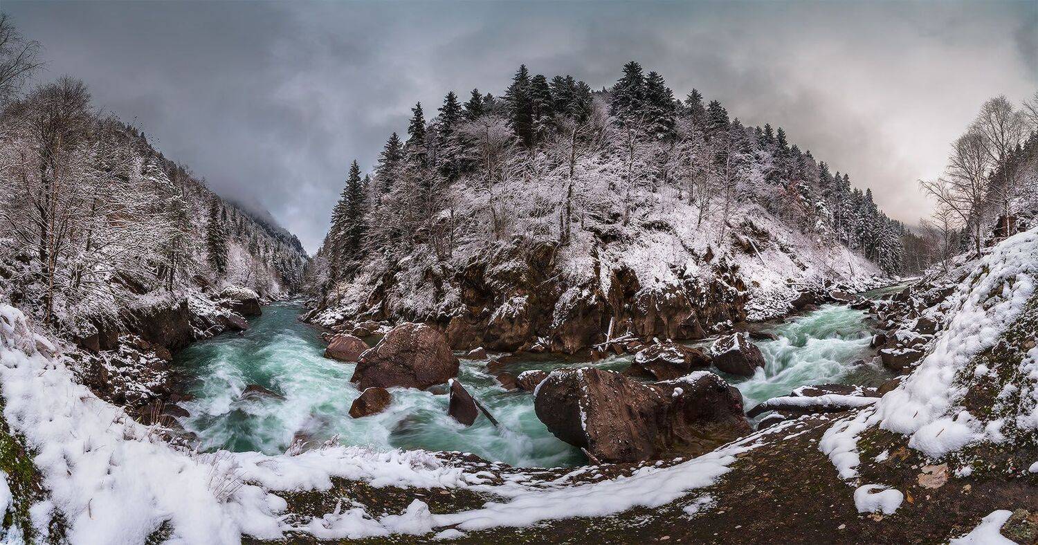 западный кавказ рожкао большая лаба пороги ноябрь, Николай Мысливцев