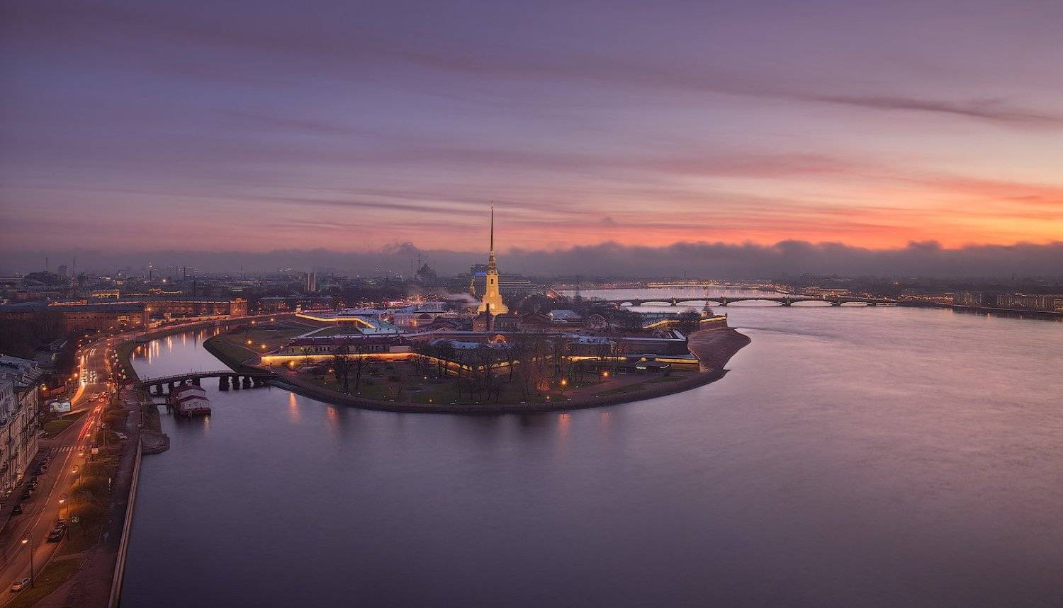 Нева, Осень, Петпропавловка, Рассвет, Санкт-петербург, Сергей Лукс