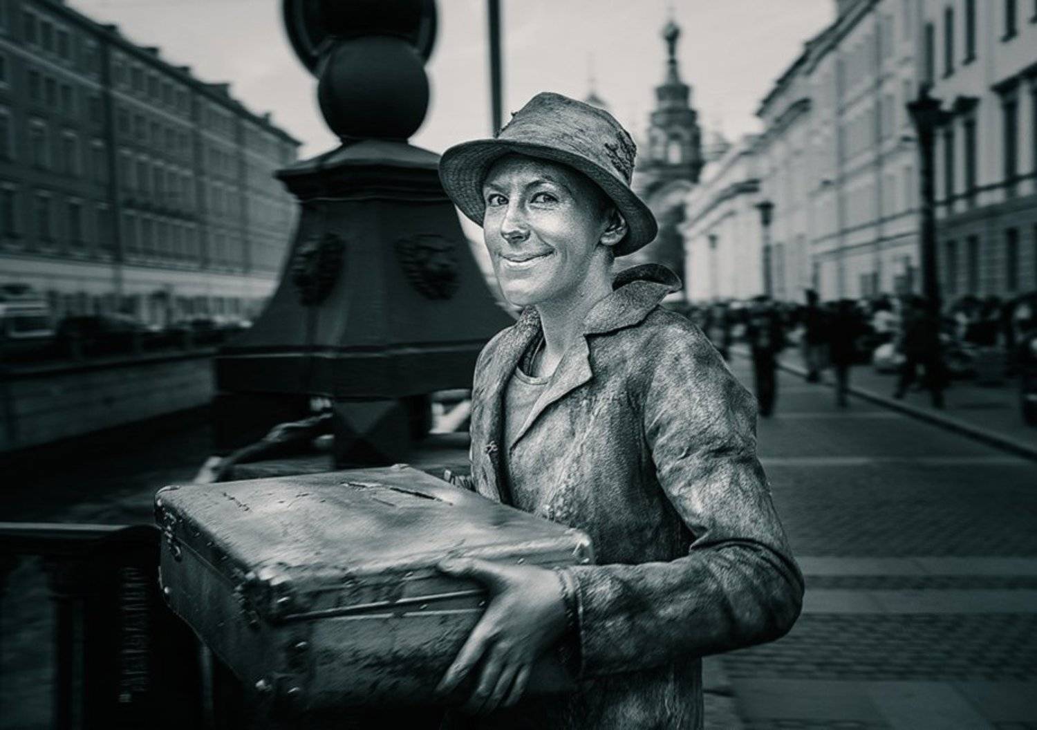 питер.живая скульптура. случайный взгляд. улыбка, D_Runk