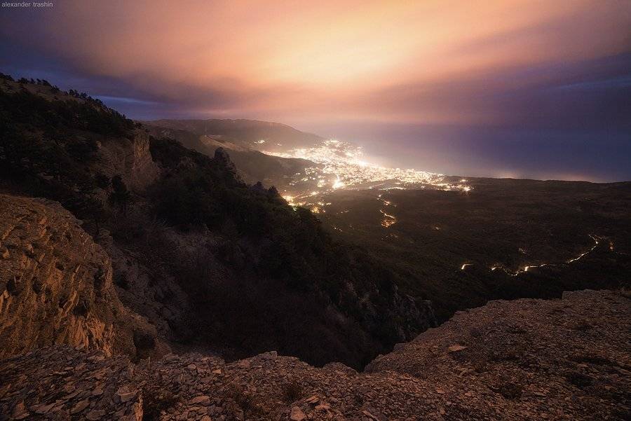 длинная выдержка, крым, крымские горы, пейзаж, ялта, Александр Трашин