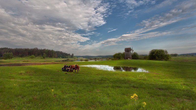михайловское, май, маленец Объеду лужу и сброшу... фото превью