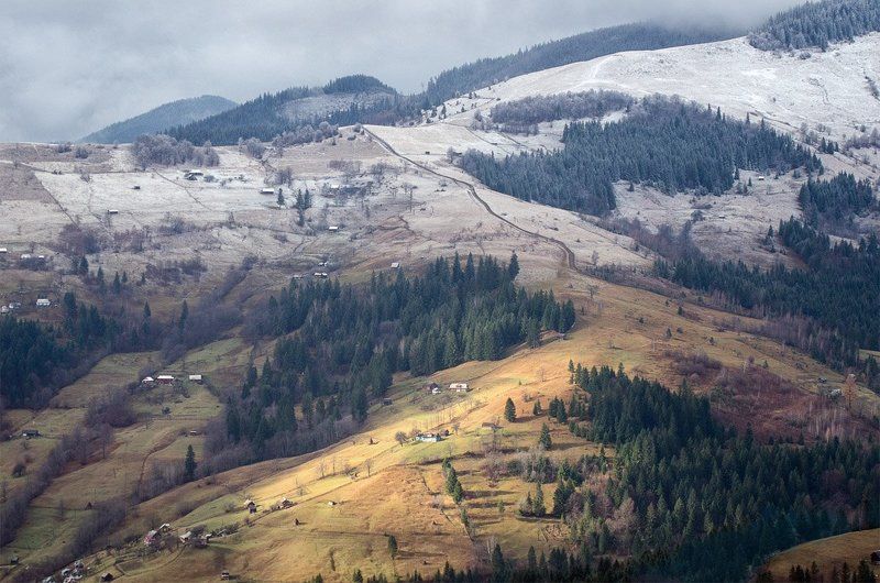 Времена года, Горы, Зима, Карпаты, Осень, Пейзаж времена года фото превью