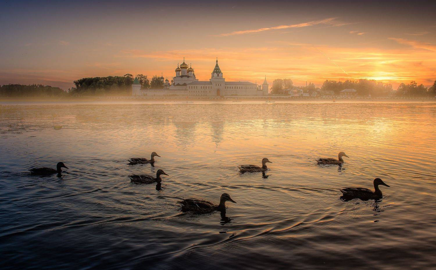 закат, рассвет, утро, вечер, кострома, монастырь, река, вода, озеро, Khlebnikova Ekaterina