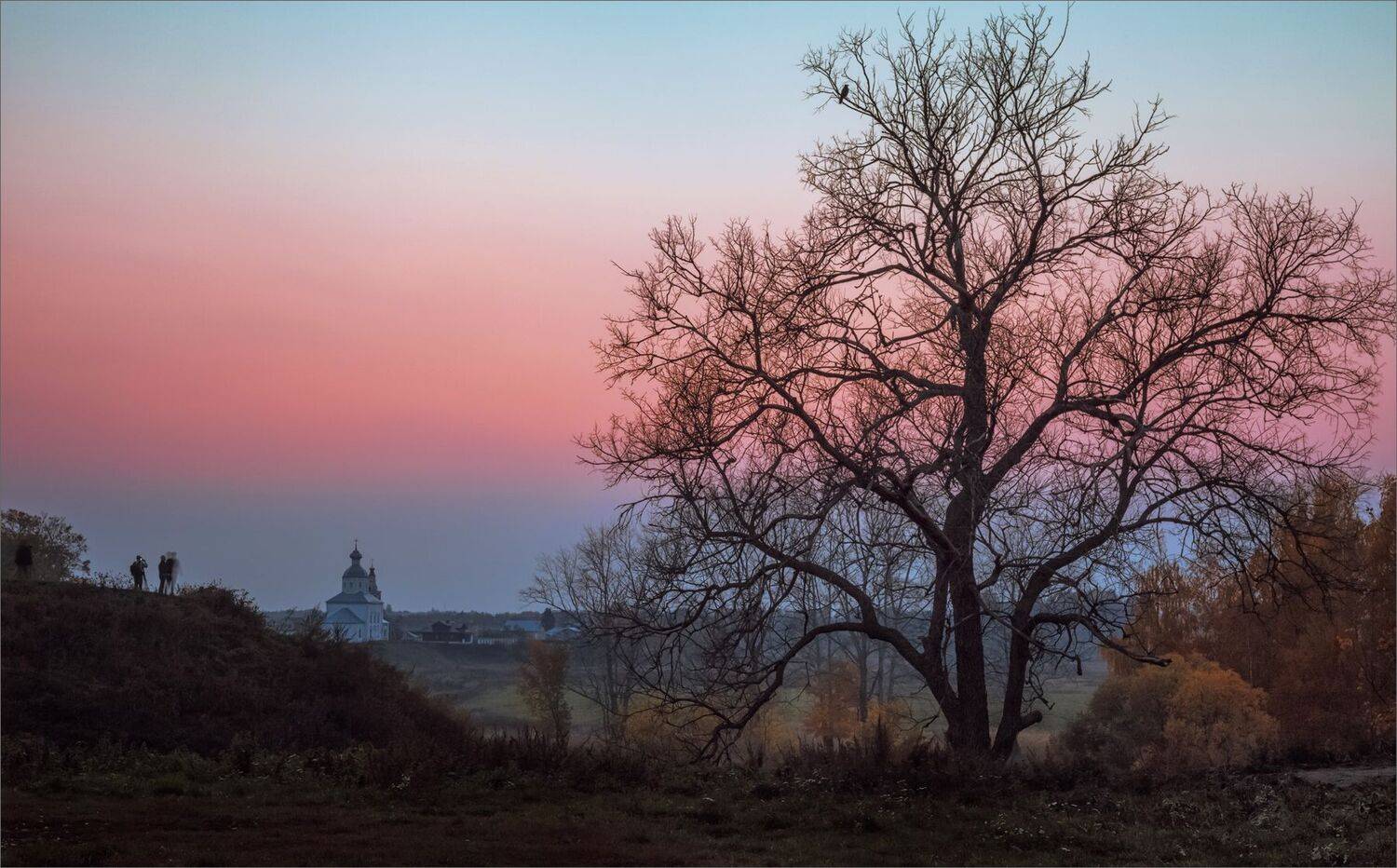 пейзаж, осень, ночь, суздаль, александр никитинский., Никитинский Александр