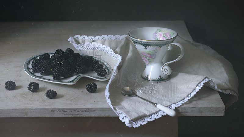 натюрморт, ягоды, лето, ежевика Ежевика фото превью