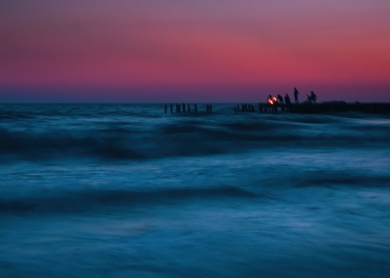 street, photography,pamucak,beach,sea,night,mood,golden restless night фото превью