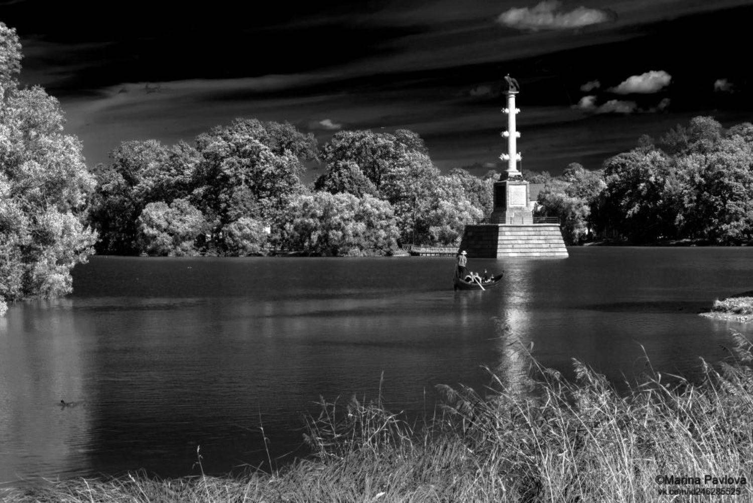 город,  архитектура, город пушкин, царское село, большой пруд, екатерининский парк, городской пейзаж, чесменская колонна, гондола, nikon, Павлова Марина