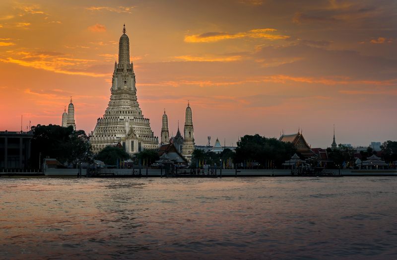 thailand, bangkok, таиланд, храм утренней зари, тайланд, нд, бангкок, закат, заря, вата арун, азия, индокитай, индокитай нд Храм Утренней зари фото превью