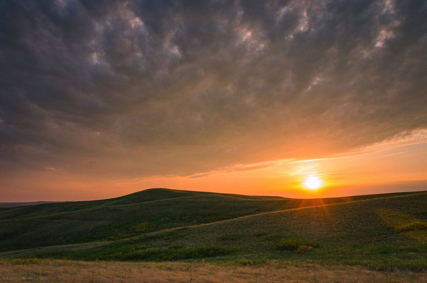 вечер, природа, закат, оренбургская область, сырт, Vasilyev Andrey