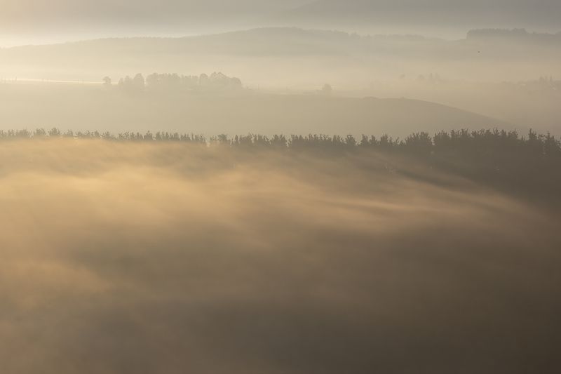 башкирия, туман, утро, лето Солнечные нити фото превью