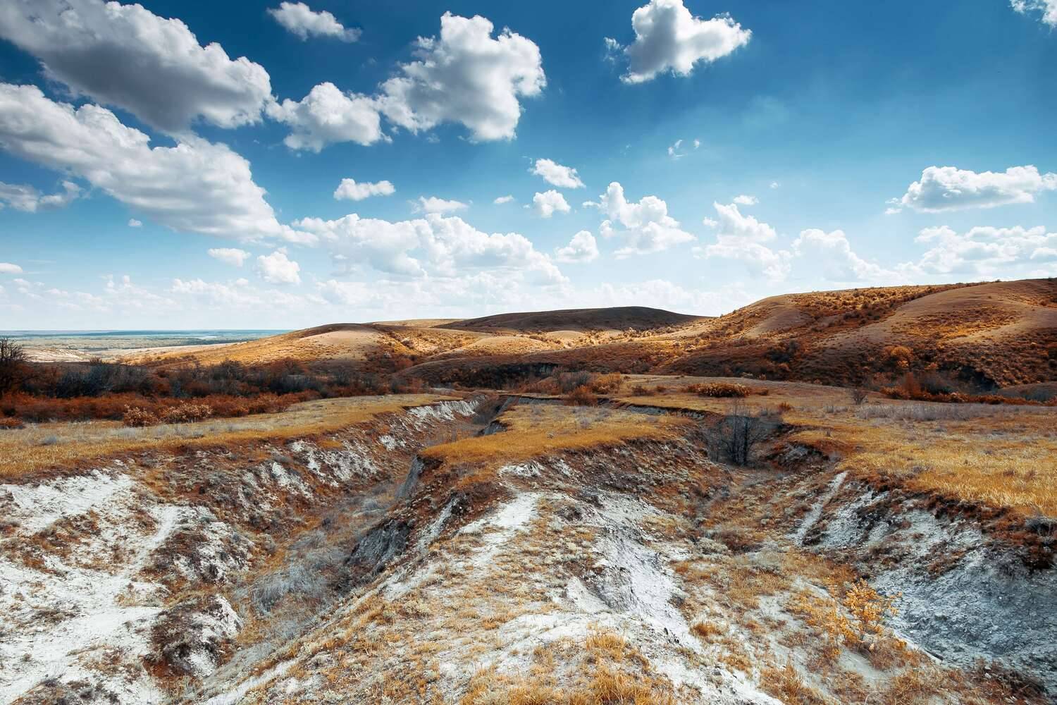 Chalk Mountains, volgograd, russia, landscapes, teal, orange, , Сторчилов Павел