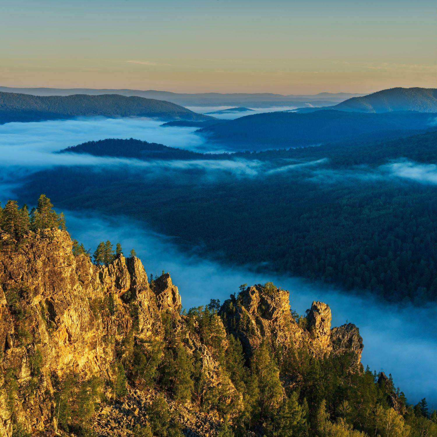 Айгир, Айгирские скалы, Зубы Шурале, Башкирия, Рассвет, Ilya Yablonko
