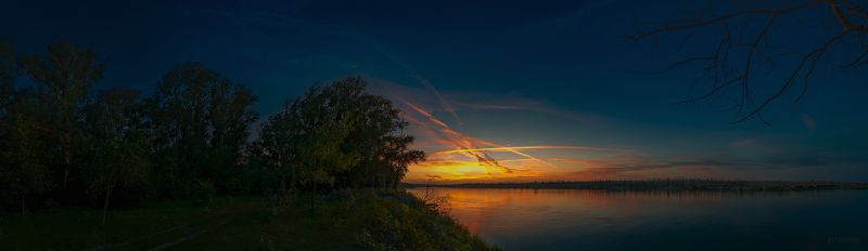 дон, река, вода, закат, вечер, природа, россия, природный парк, заповедник, донской, берег, рыбалка, отдых Закат на Дону. Природный парк  фото превью