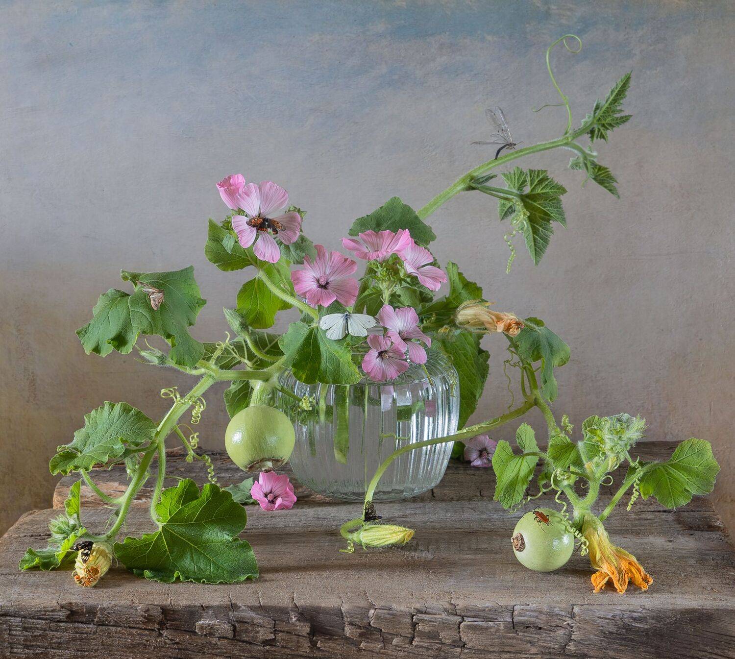 тыквы,бабочки,цветы,стрекоза,завитушки, Галина Тришина