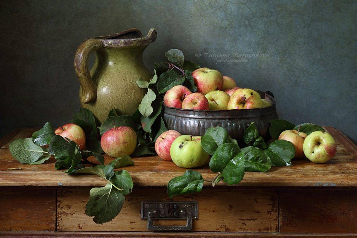 натюрморт, яблоки, лето, Tatyana Karachkova