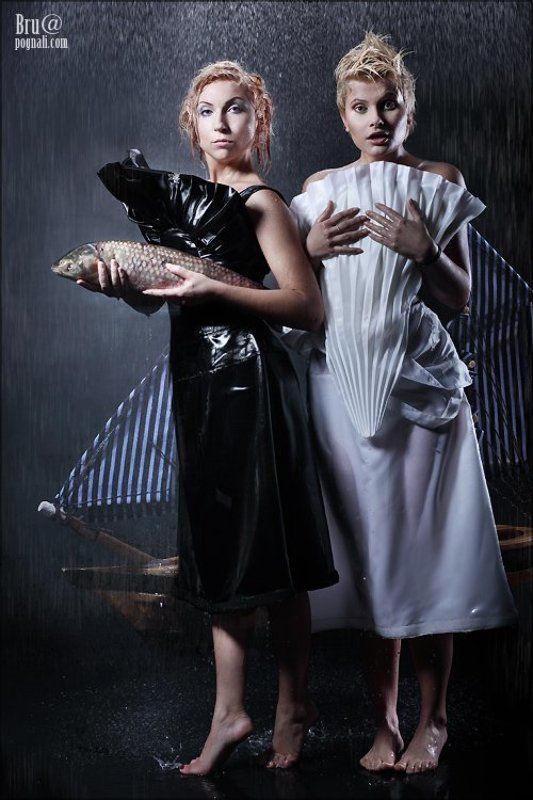 pretty burn, рыба, парусник, девушки, дождь Приливы фото превью