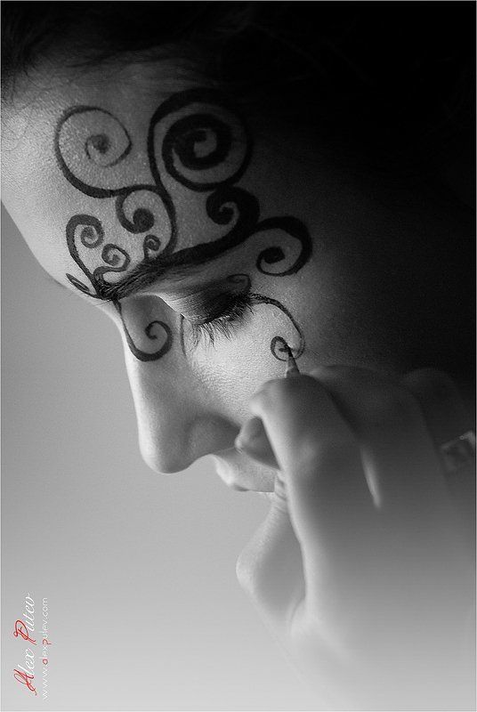 glamour, face, art, девушка, ажур, визаж, мэйк Кружева фото превью