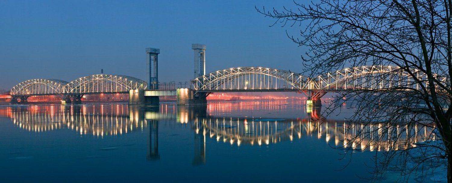 город, санкт-петербург, ночь, нева, отражение, Скиталец