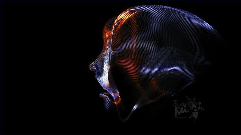 светографика, витые сдвиги, графика, портрет, история, сюжет, предметы А можно я её с собой возьму? (Светографика - Витые сдвиги 2009 ) фото превью