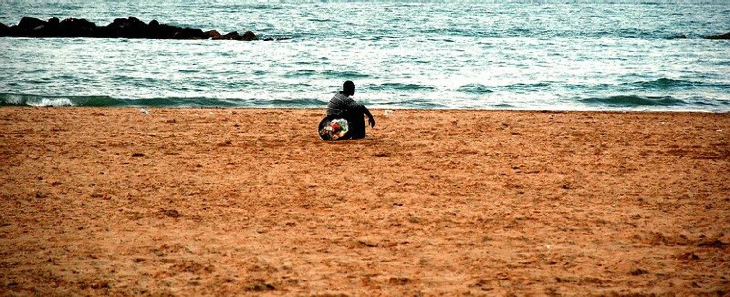 вечер, пляж, море, gavroche