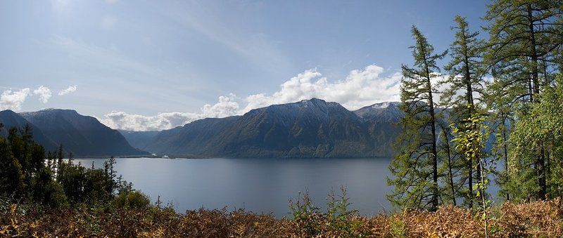 телецкое, озеро, алтай, чулышман Вид на устье Чулышмана фото превью