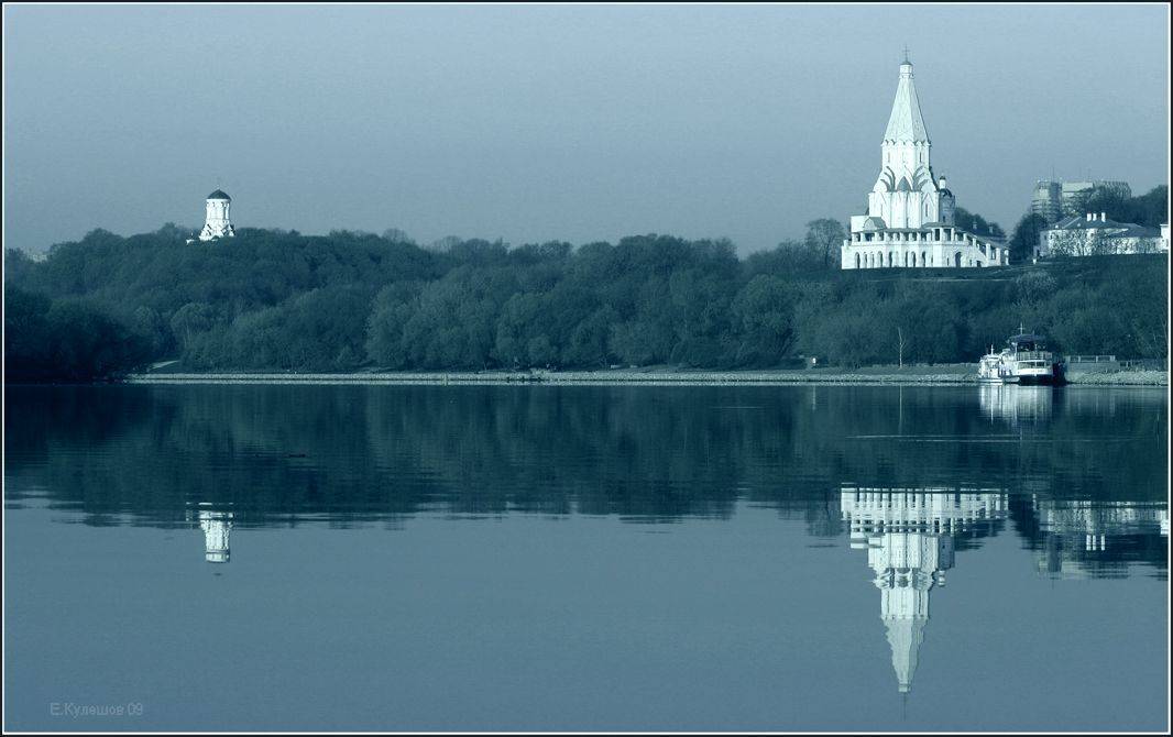 город,купола,москва,коломенское,храм,церковь,кулешов,река, Кулешов Евгений