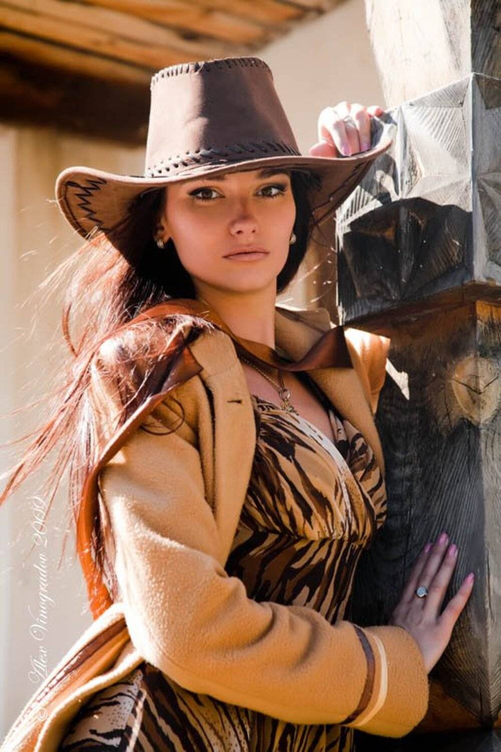 в ожидании, ковбоя, шляпа, лента, пальто, дикий запад, ранчо,, Alex Vinogradov