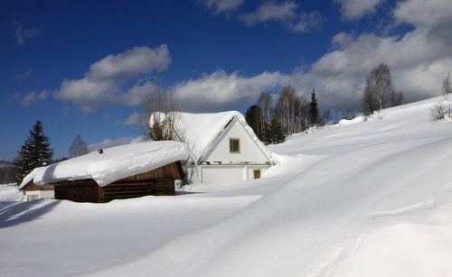 В снегу по колено