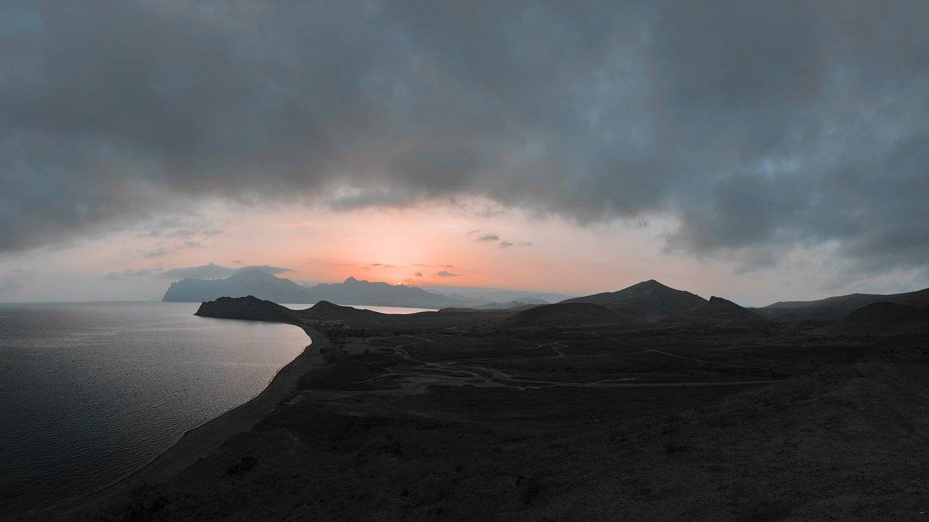 Закат, Карадаг, Крым, Октябрь 2014, Олег Логунов, Сумерки, Тихая бухта, Олег Логунов