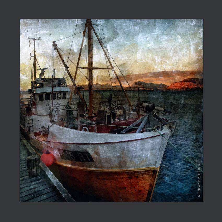 Море, Норвегия, Ночь, Пейзаж, николай дмитрук