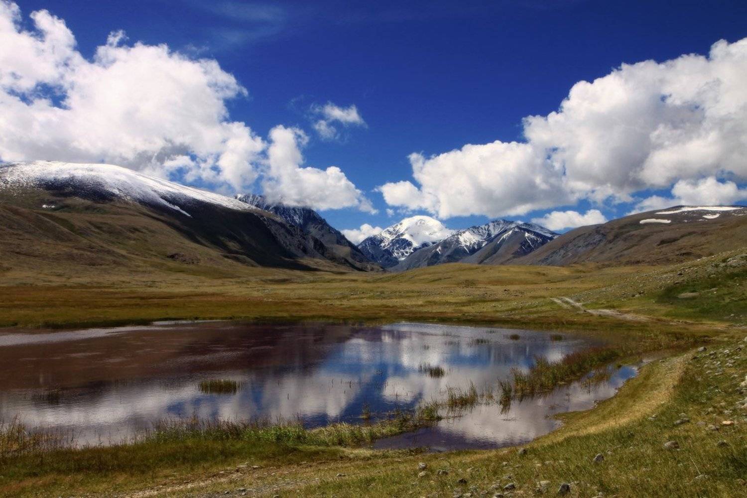 алтай, горный алтай, елангаш, горы, облака, Галина Хвостенко