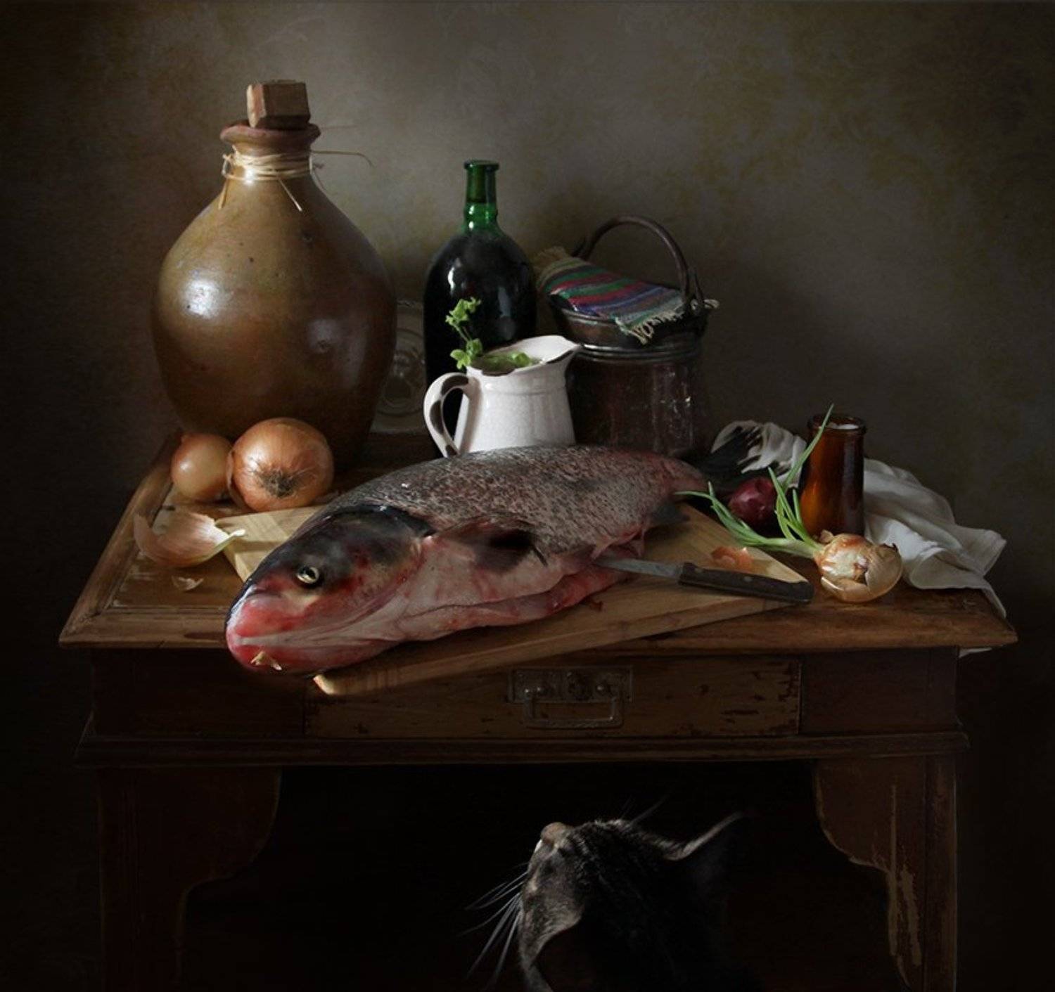 Кантри, Кот, Рыба, Tatyana Karachkova