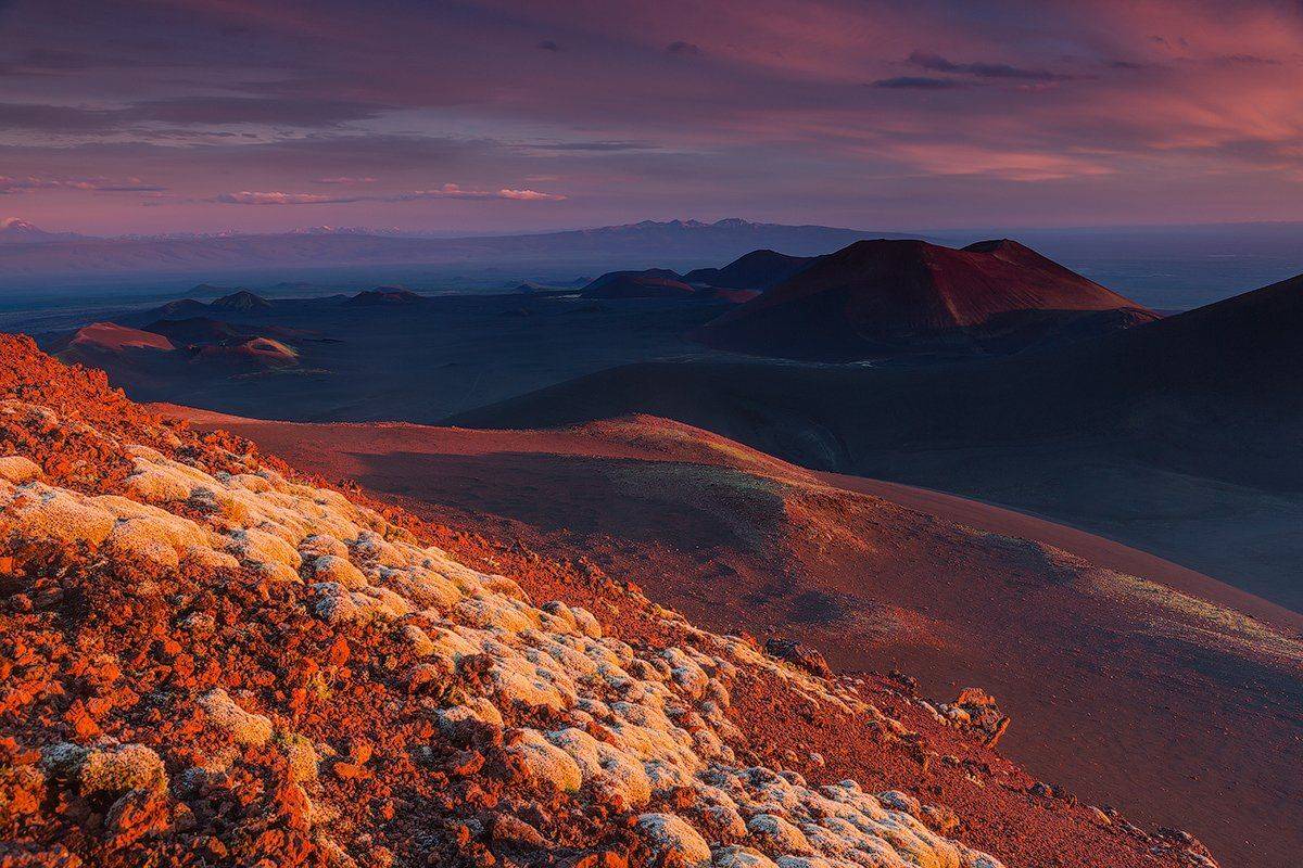 камчатка, вулкан, толбачик, закат,, Денис Будьков