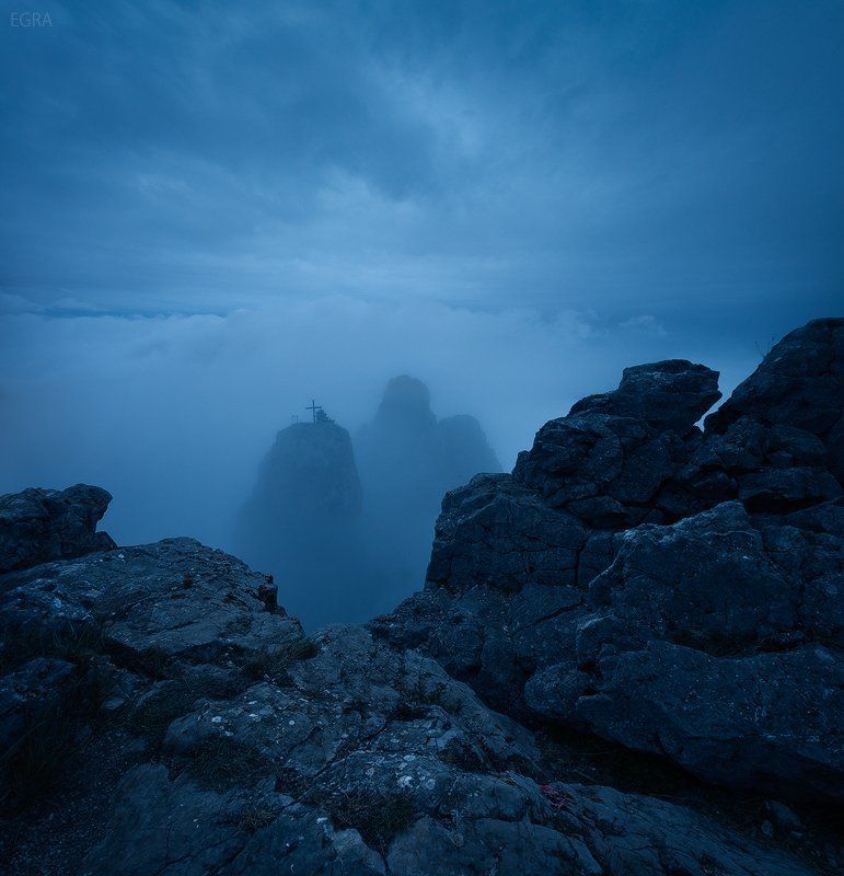 ai-petri, crimea, ай-петри, крым на уровне горизонта фото превью