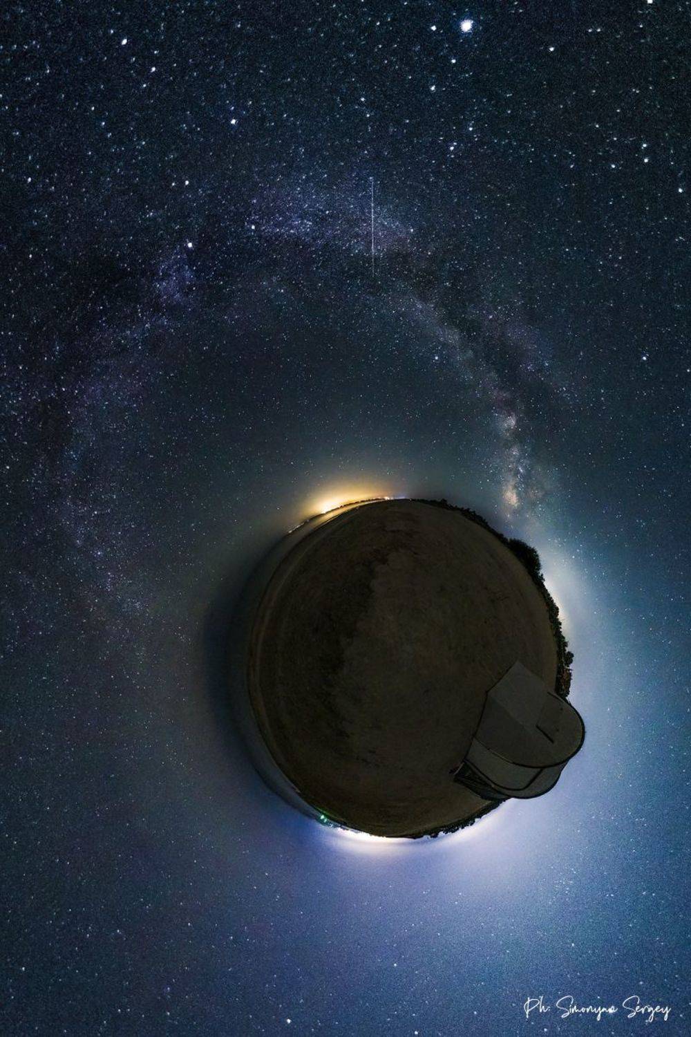 little planet, сферическая, панорама, млечный путь, С. Сергей