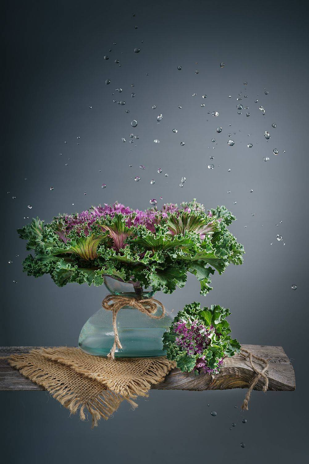 капуста, натюрморт, ваза, капли, Ольга ЯR