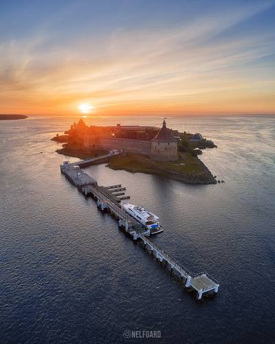 Крепость Орешек на рассвете