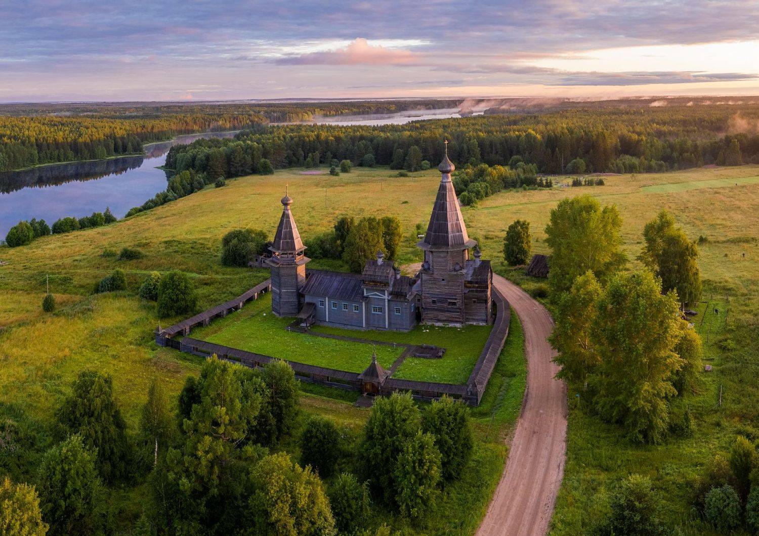 кенозерье, аэросъемка, россия, русский север, архангельская область, лето, восход, церковь, храм, архитектура, kenozero, aerophotography, russia, russian north, arkhangelsk region, summer, sunrise, church, temple, architecture, Алексей Королёв