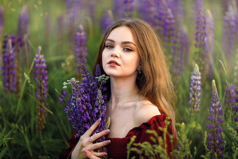 женский портрет, девушка  фото превью