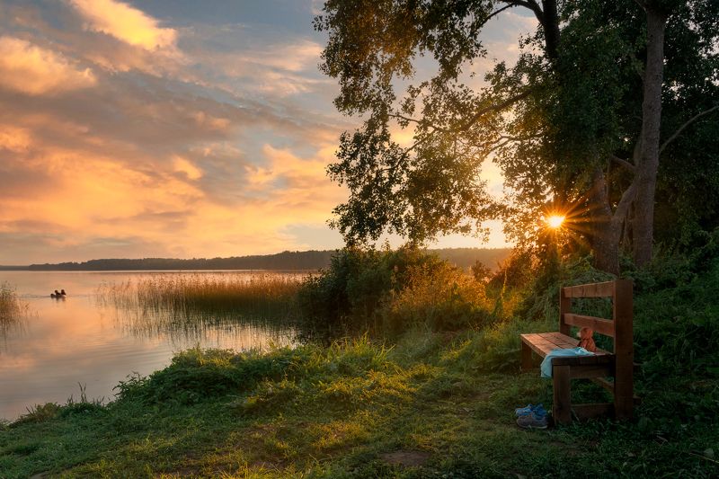 закат лето озеро Воспоминания о лете фото превью