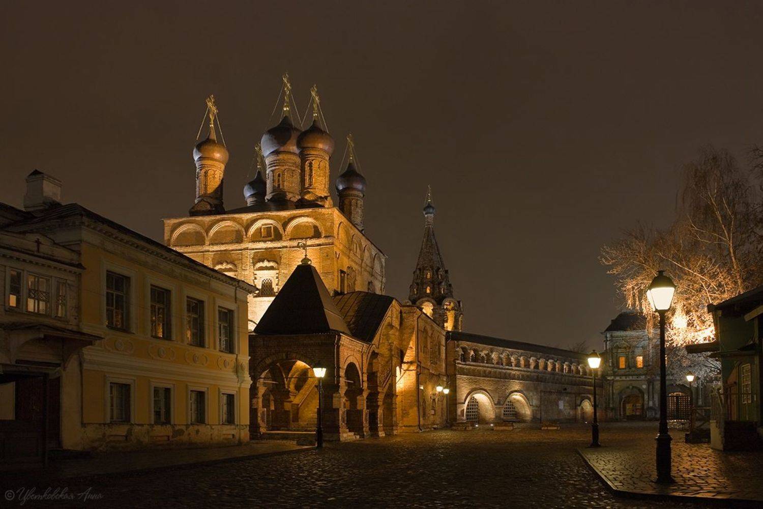 город, архитектура, москва, вечер, храм, крутицкое подворье, Анна Цветковская