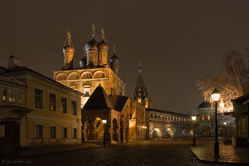 город, архитектура, москва, вечер, храм, крутицкое подворье *** фото превью