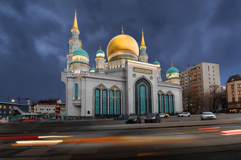 город, архитектура, москва, улица, street, city, moscow, russia, architecture, urban Московская соборная мечеть фото превью