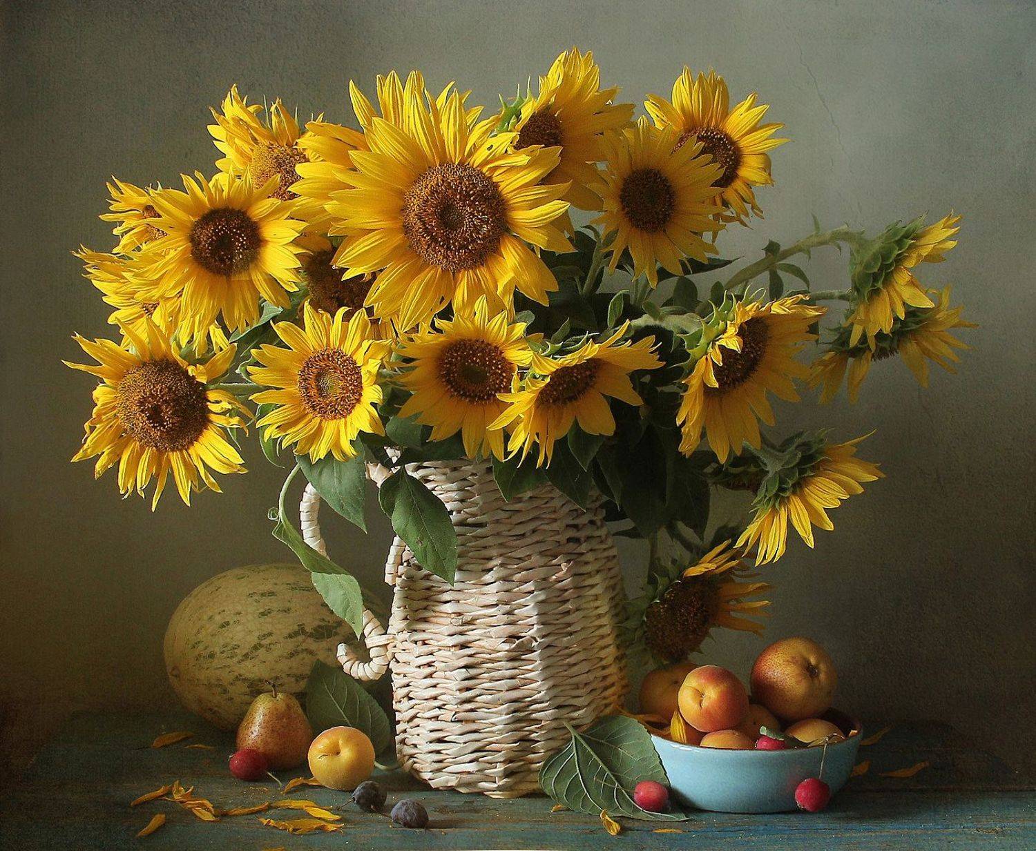 натюрморт, цветы, подсолнухи, лето, марина филатова, Марина Филатова