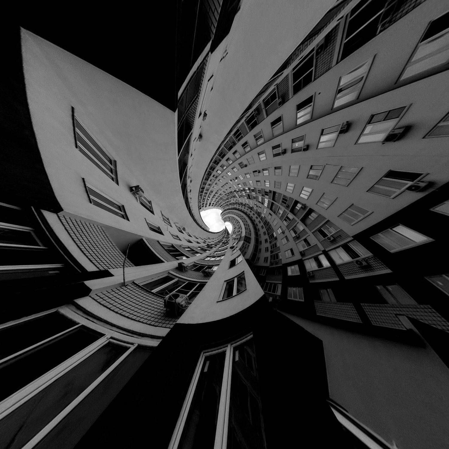 house puzzle, b&w, abstract, abstraction., Karina Yakovleva